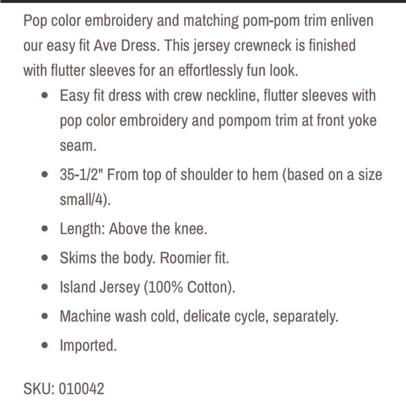 NWT Lilly Pulitzer Small Ave Dress with Pom Pom Detail - Picture 11 of 11